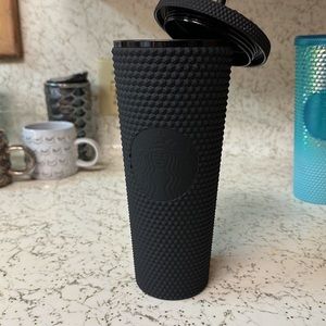 MAKE OFFER— Black matte studded tumbler Starbucks